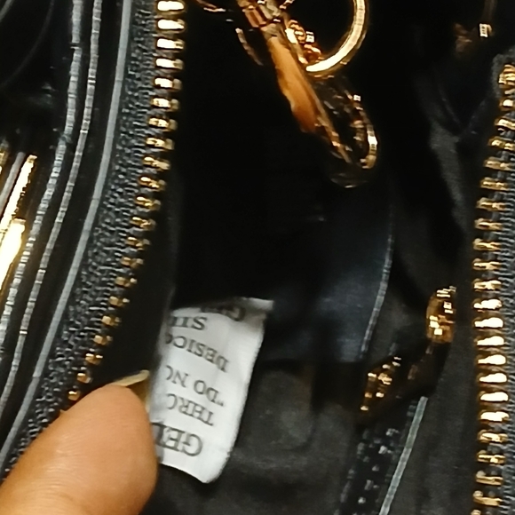 NWT Badgley Mischka mini diamond quilted tote w/front lock - Picture 5 of 5